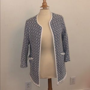 Blue and White Zara Jacket